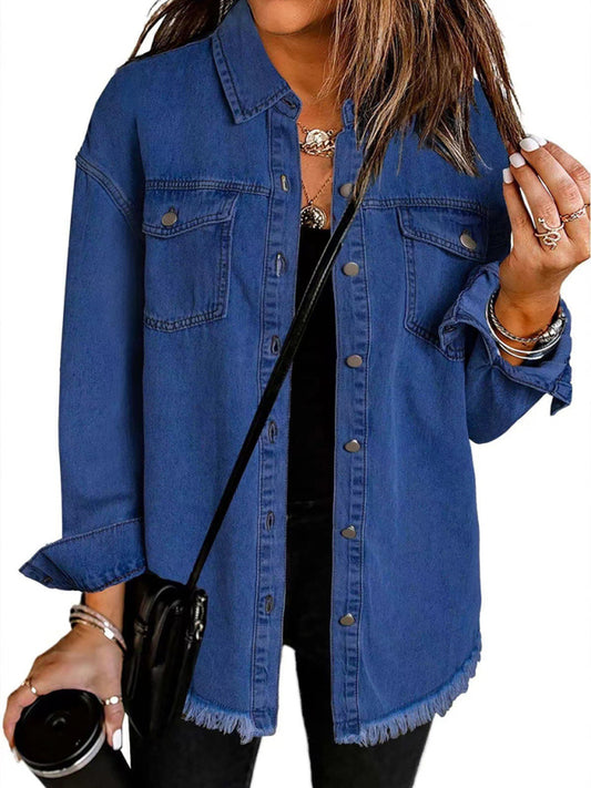 New Washed Denim Shirt Jacket