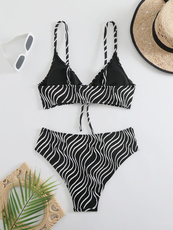 Stripe print bikini  Shop One Place