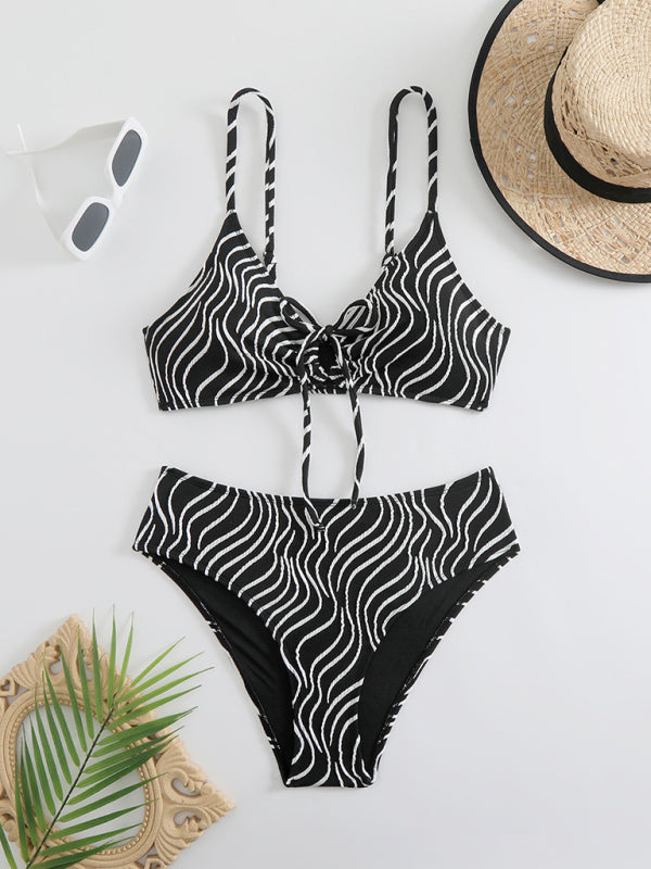 Stripe print bikini  Shop One Place