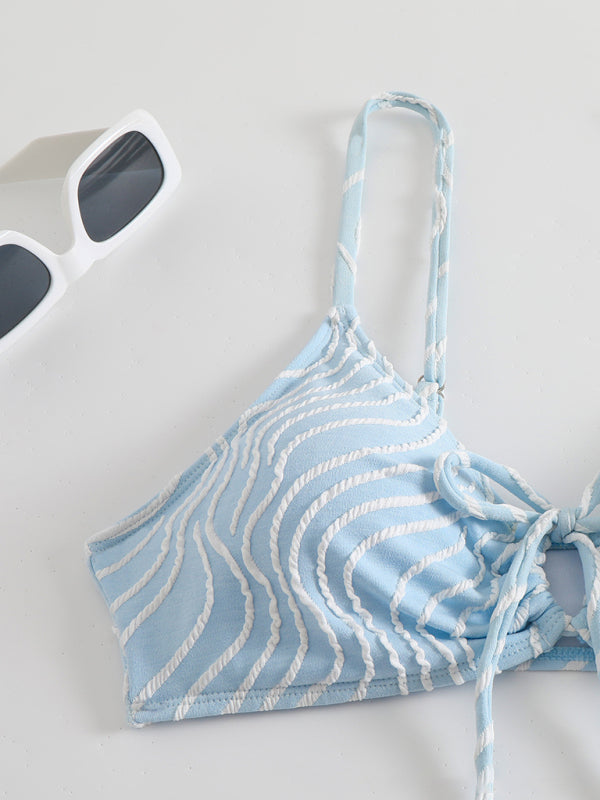 Stripe print bikini  Shop One Place