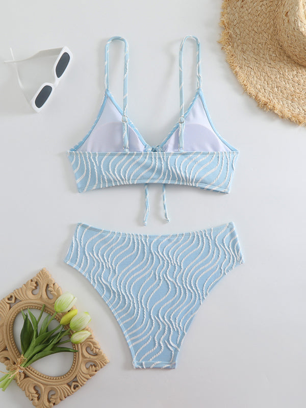 Stripe print bikini  Shop One Place