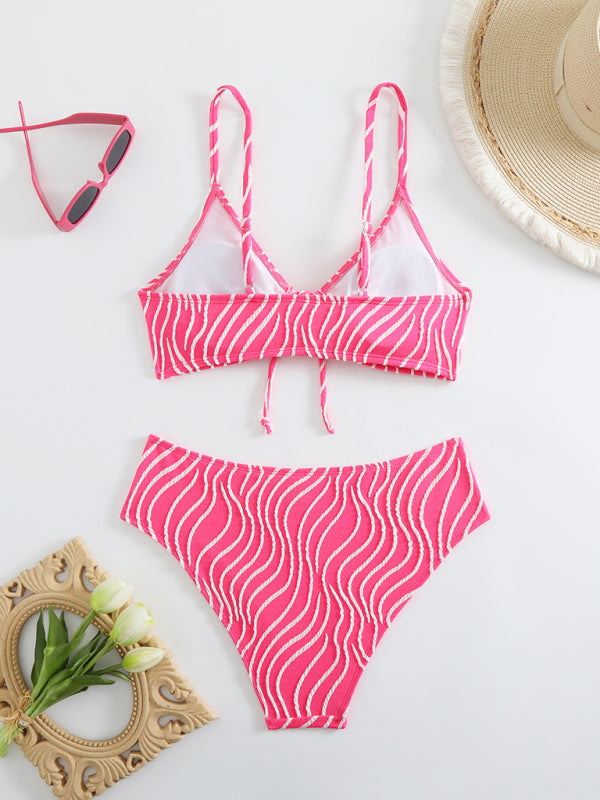 Stripe print bikini  Shop One Place