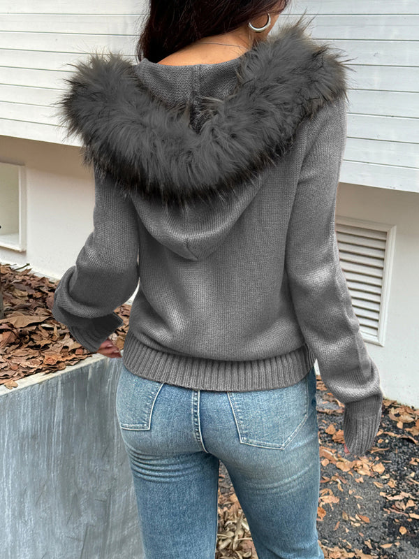 Casual simple style hooded sweater  Shop One Place