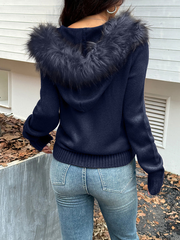 Casual simple style hooded sweater  Shop One Place