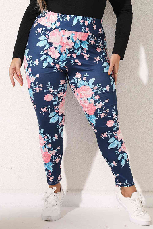 Plus Size Floral Print Legging  Shop One Place