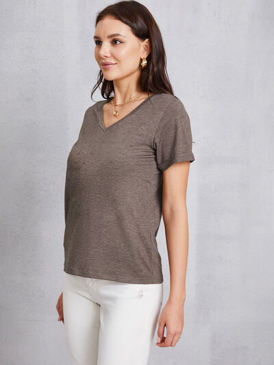 V-Neck Short Sleeve T-Shirt