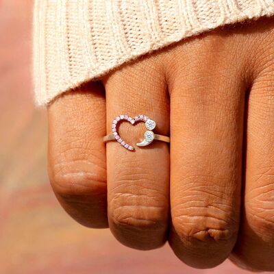 925 Sterling Silver Inlaid Zircon Ring  Shop One Place