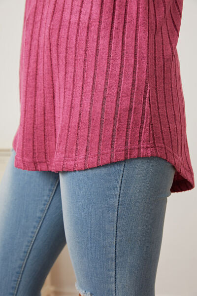 Ribbed Thumbhole Sleeve T-Shirt - Inclusive Sizes