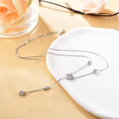 1.5 Carat Moissanite 925 Sterling Silver Necklace  Shop One Place