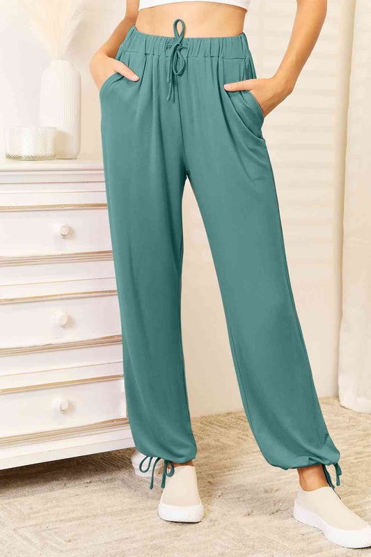 Basic Bae Full Size Soft Rayon Drawstring Waist Pants with Pockets  Shop One Place