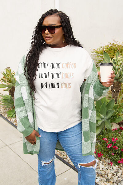 Simply Love Full Size Letter Graphic Round Neck T-Shirt  Shop One Place