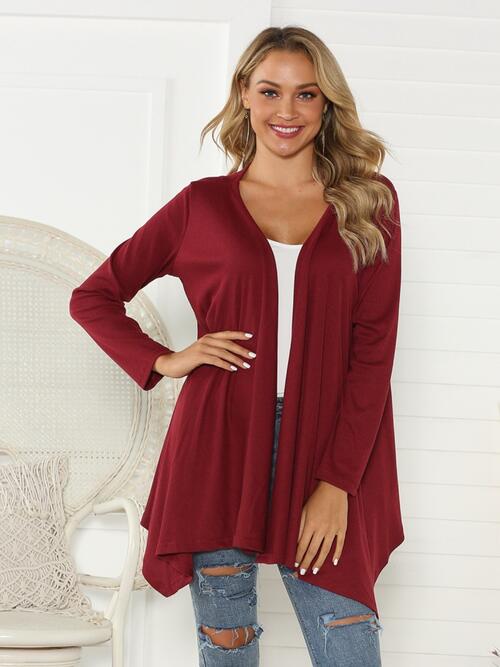 Floral Open Front Long Sleeve Cardigan  Shop One Place