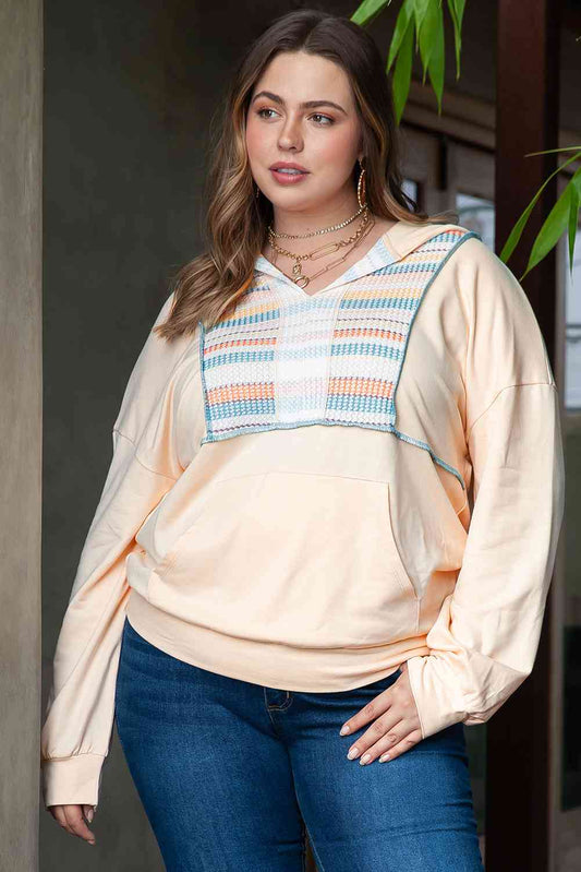 Plus Size Hoodie with Front Pocket  Shop One Place