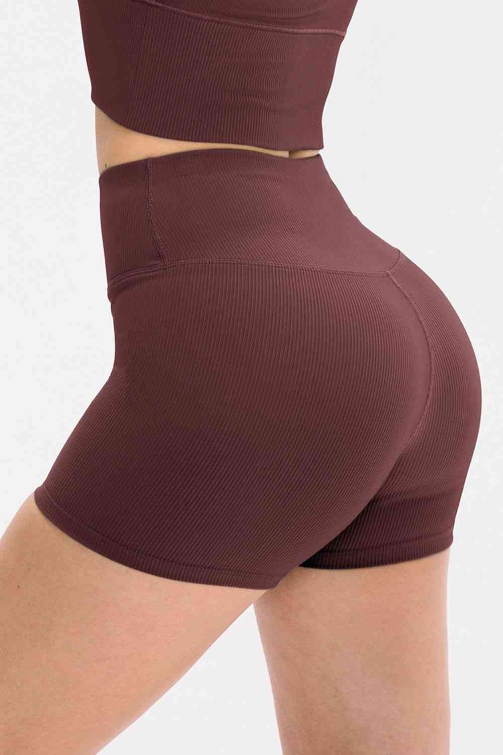 Slim Fit Wide Waistband Sports Shorts