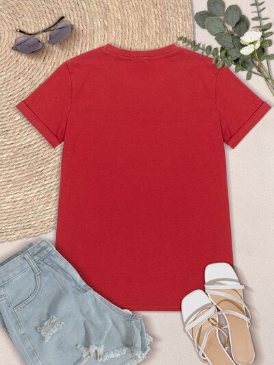 Round Neck Short Sleeve T-Shirt