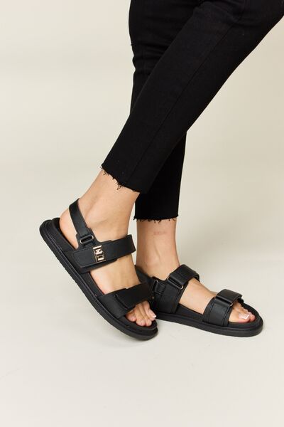WILD DIVA Velcro Double Strap Slingback Sandals  Shop One Place