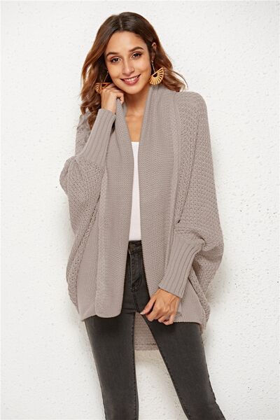 Open Front Batwing Sleeve Cardigan  Shop One Place