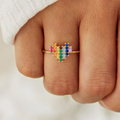 Heart Shape Zircon 925 Sterling Silver Ring  Shop One Place