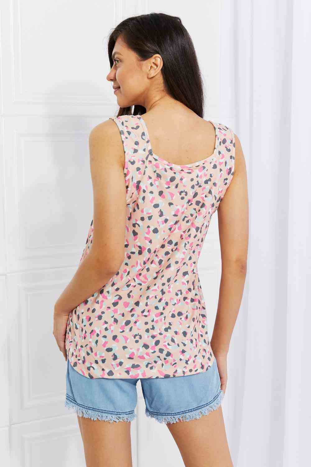 Heimish Full Size Printed Sleeveless Top