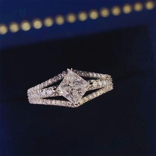 1 Carat Moissanite 925 Sterling Silver Ring  Shop One Place