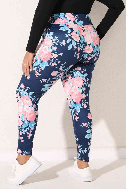 Plus Size Floral Print Legging  Shop One Place