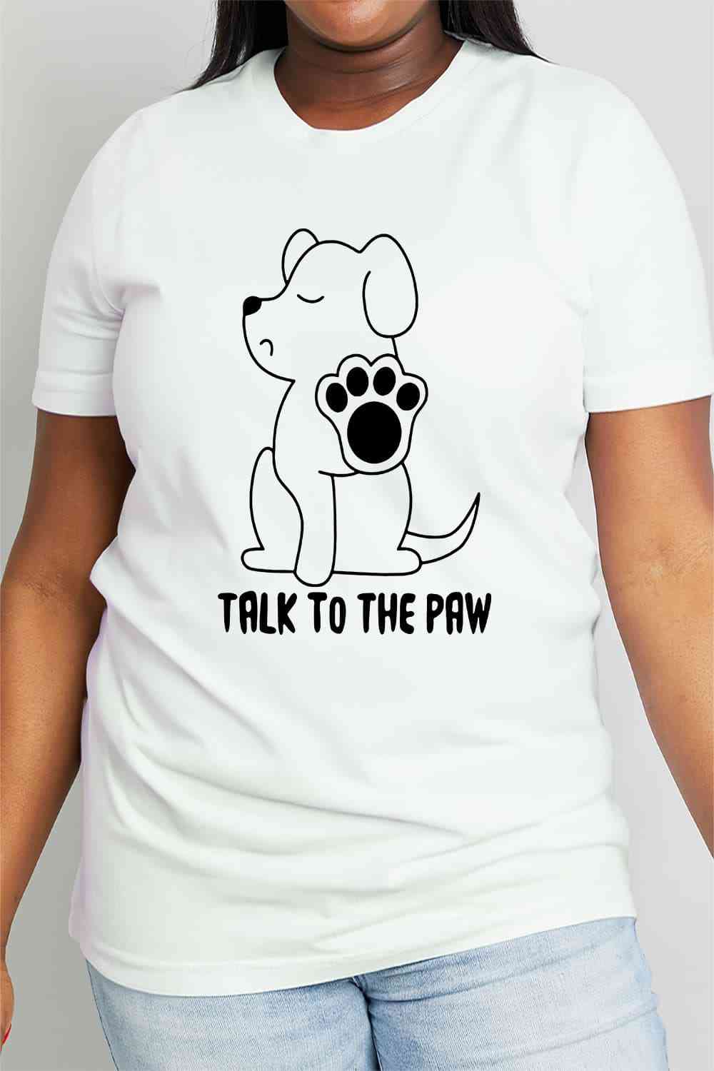 Simply Love Simply Love Full Size TALK TO THE PAW Graphic Cotton Tee