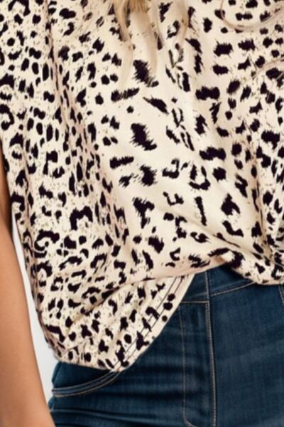 Leopard Round Neck Tank  Shop One Place