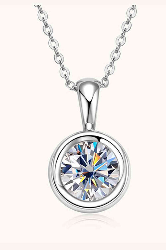2 Carat Moissanite 925 Sterling Silver Necklace  Shop One Place