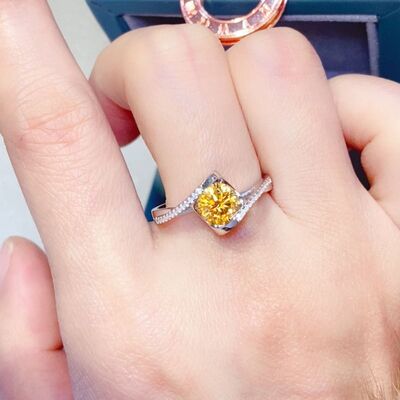 1 Carat Moissanite 925 Sterling Silver Ring  Shop One Place