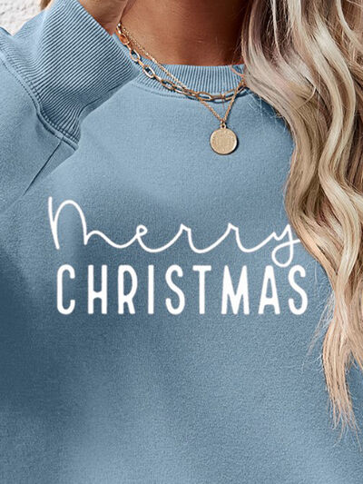 MERRY CHRISTMAS Dropped Shoulder Sweatshirt