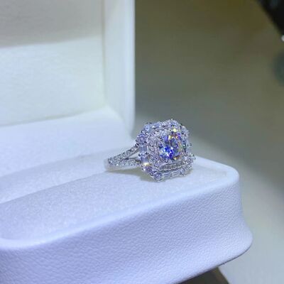 1 Carat Moissanite 925 Sterling Silver Ring  Shop One Place