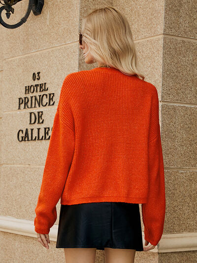 Dropped Shoulder Button Up Cardigan  Shop One Place