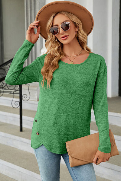 Round Neck Long Sleeve T-Shirt