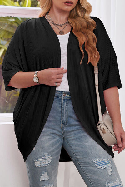 Plus Size Ribbed Cocoon Cover Up  Shop One Place