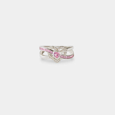 Heart Shape Zircon 925 Sterling Silver Ring  Shop One Place