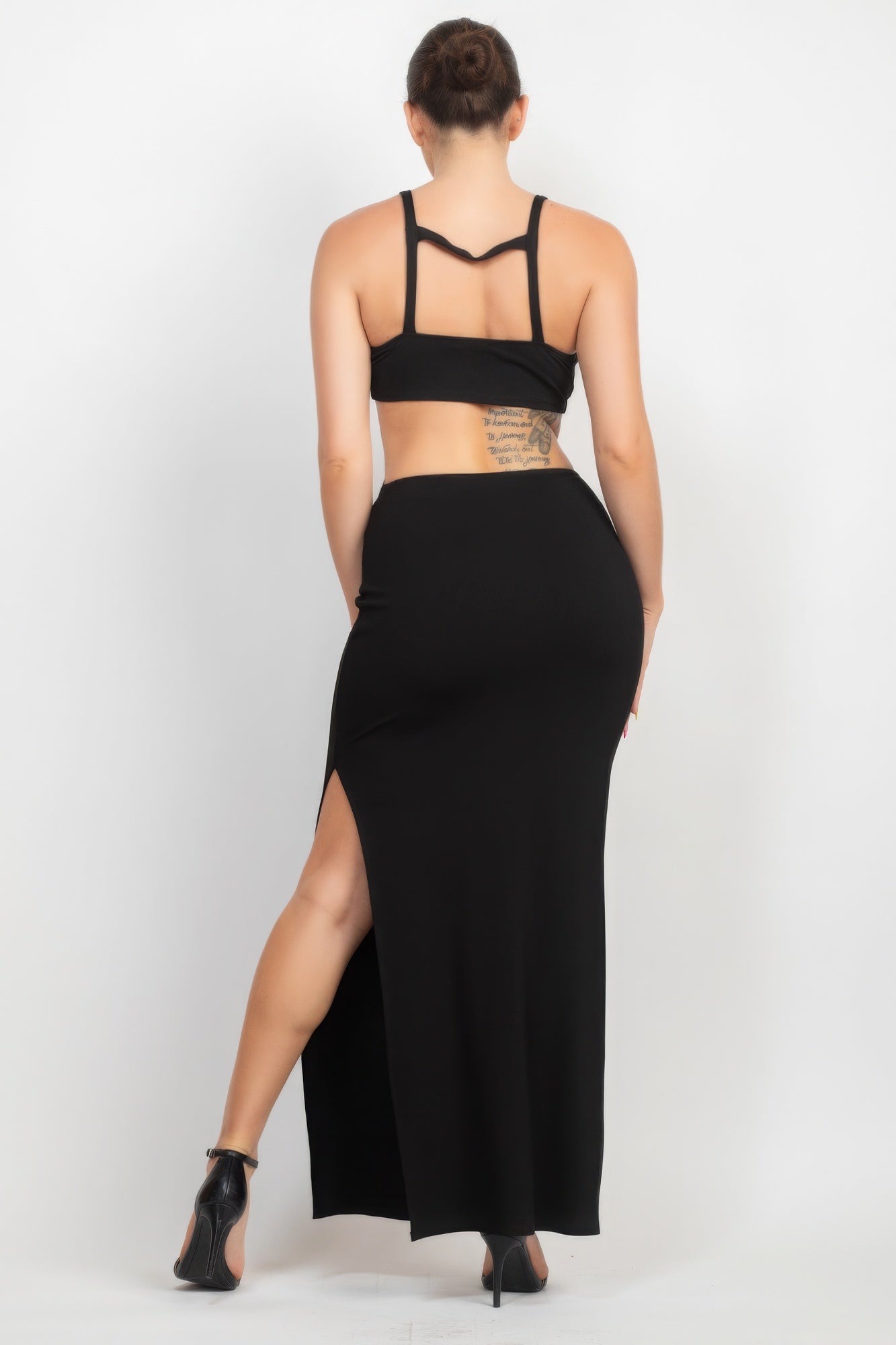 Cutouts Side Slit Maxi Dress