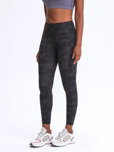 Double Take Wide Waistband Leggings with Pockets