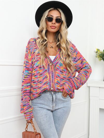 Button Up Dropped Shoulder Cardigan  Shop One Place
