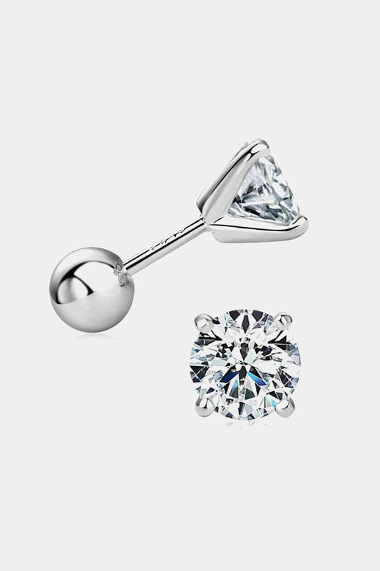 2 Carat Moissanite 925 Sterling Silver Stud Earrings  Shop One Place
