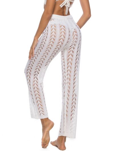 Cutout Drawstring High Waist Swim Pants  Shop One Place