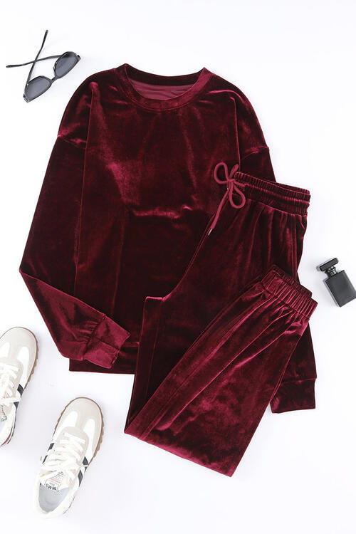 Long Sleeve Top and Pants Lounge Set