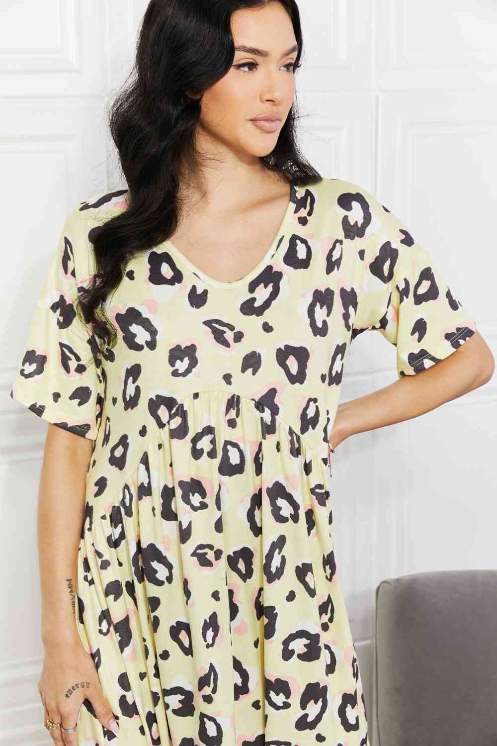 BOMBOM Take It Easy Animal Print Dress