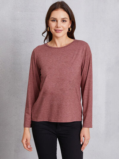 Round Neck Long Sleeve T-shirt